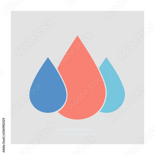 Abstract geometric shapes in flat design style