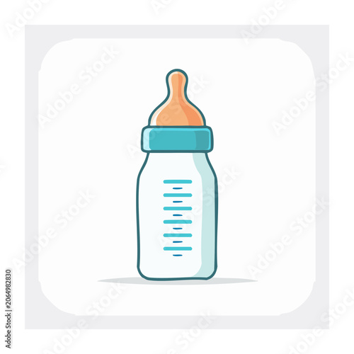 Flat design baby bottle icon