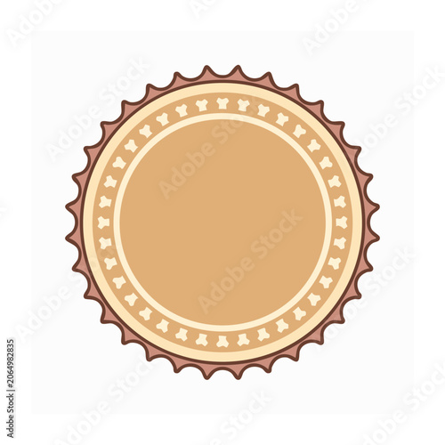 Flat design bottle cap vector illustration