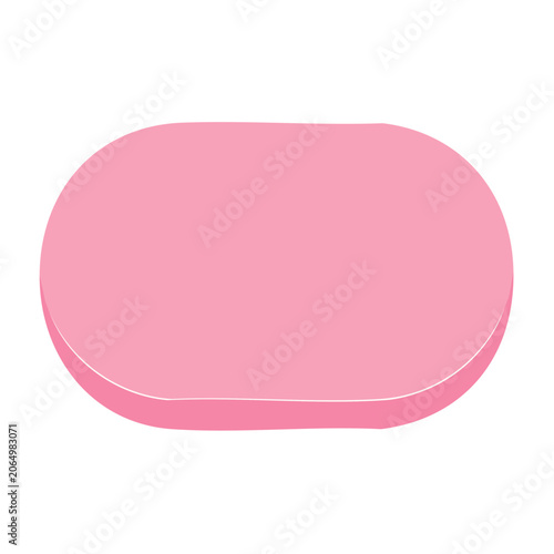 Pink oval shape on white background