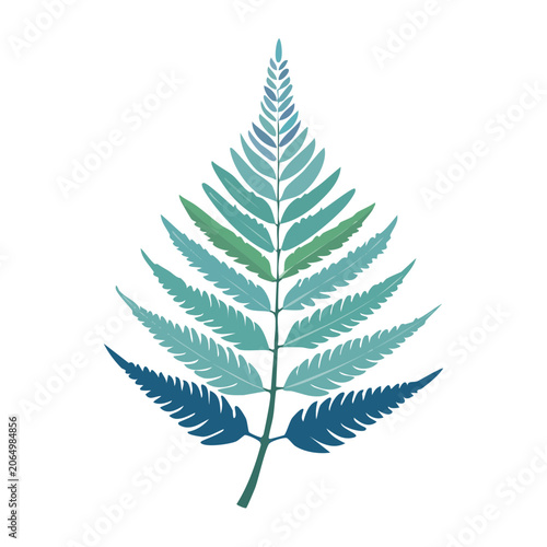 Flat design fern leaf illustration