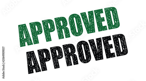 Stamp approval vector graphic textured green oval design