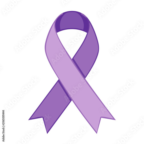Purple awareness ribbon vector icon
