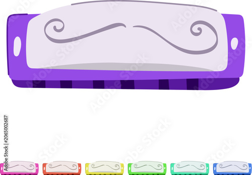 Photography folk harmonica cartoon