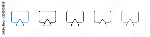 Bild auf Leinwand Airplay icon bundle vectors illustrations