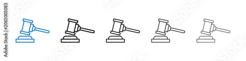 Auction icon bundle vectors illustrations