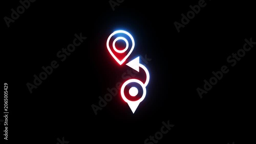 Direction location icon animation.