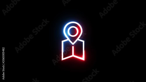 Direction location icon animation.