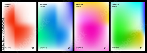 abstract posters. Blurred backgrounds. Bright color gradients.  creative graphic design. Vector illustration.