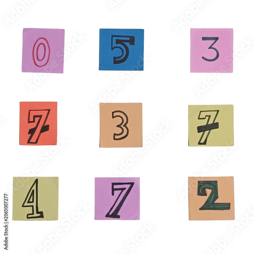 Set of colorful square icons in flat design style