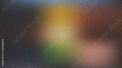 Abstract pixel art composition with layered colorful shapes and dark gray background