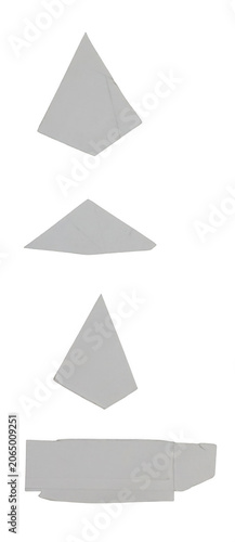 Three gray paper airplanes on a plain background
