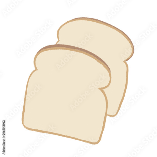 Simple Illustration of slices of bread