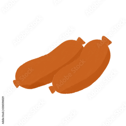 sausage on a white background