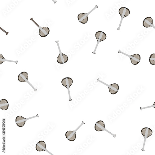 Bild auf Leinwand pattern neck mandolin cartoon
