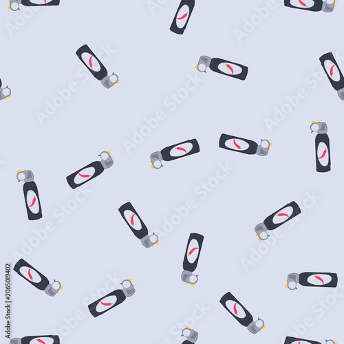Tableau sur toile pattern pepper spray canister featuring a red chili icon, representing a tool fo