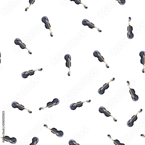 Schilderij op canvas pattern bow violin cartoon