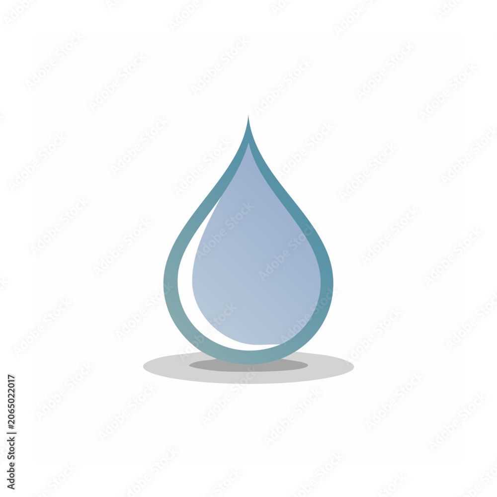Fototapeta premium Flat design water drop icon