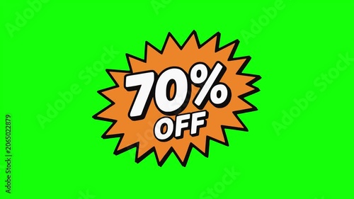 70% off price discount sale promotion shopping advertising animation HD 4K