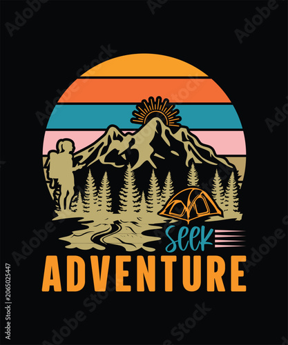 SEEK ADVENTURE VECTOR TSHIRT DESIGN
