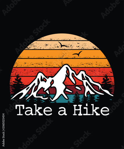 TAKE A HIKE VECTOR TSHIRT DESIGN