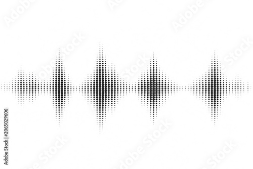 Abstract digital sound wave equalizer background with blue audio waveform and music technology design illustration