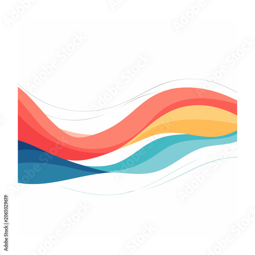 Colorful abstract wave illustration