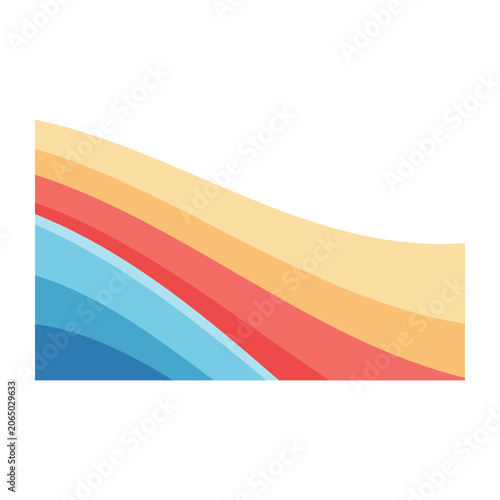 Colorful abstract wave gradient illustration