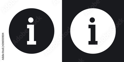 Canvastavla Info icons in solid black and white collection