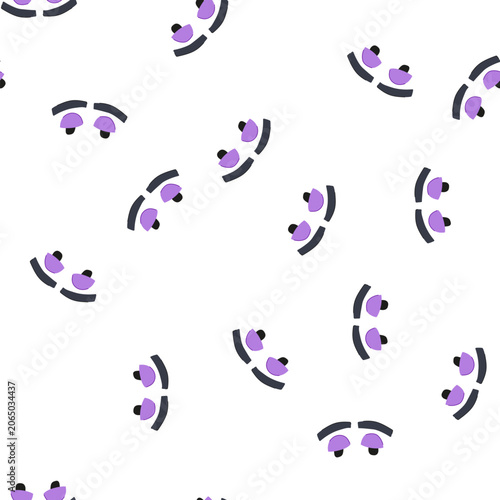 Tableau sur toile pattern content eye emotions cartoon