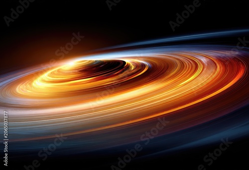 Abstract swirling vortex of light and color