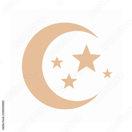 Gold star icon flat design