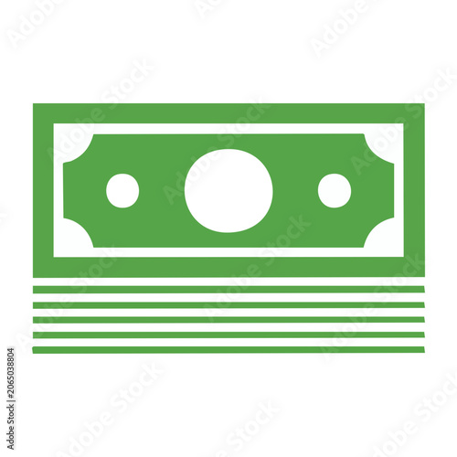 Green dollar bill icon with transparent background