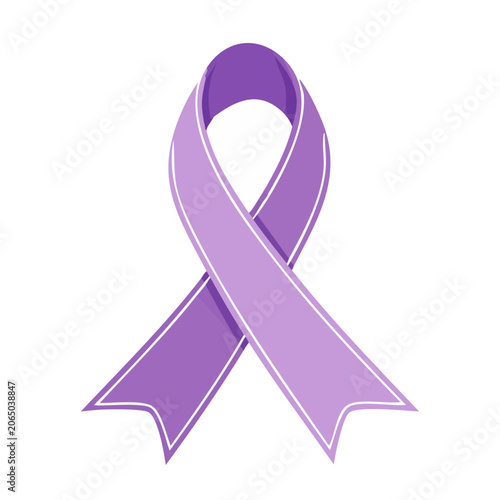 Purple awareness ribbon vector icon
