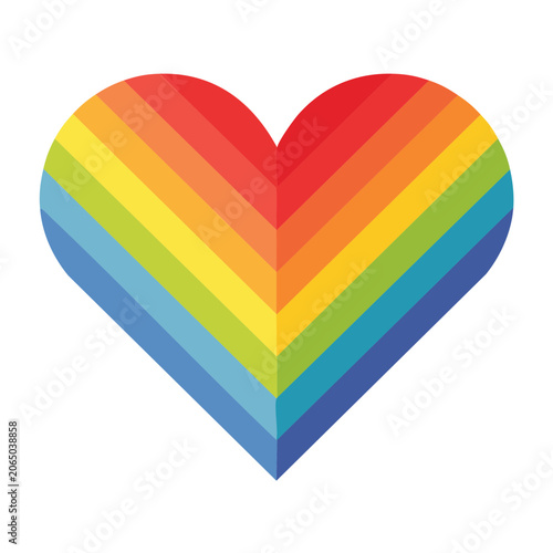 Rainbow Heart Illustration