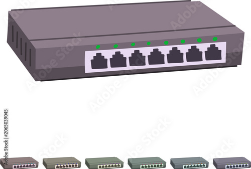 Slika na platnu management network switch cartoon