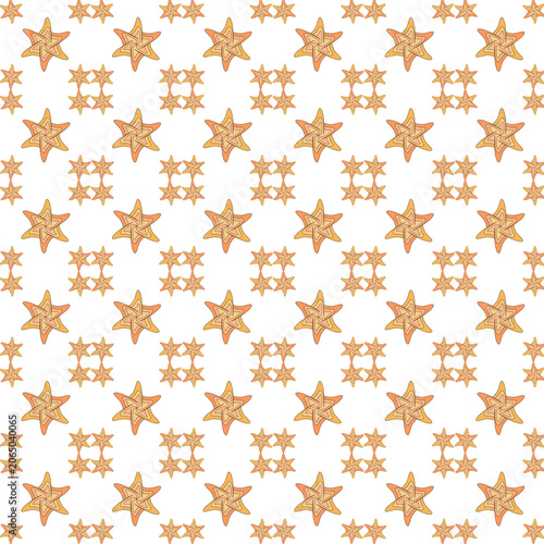 Orange Geometric Floral Seamless Pattern on Black Background, Decorative Repeat Surface Design for Fabric, Wallpaper and Wrapping Paper