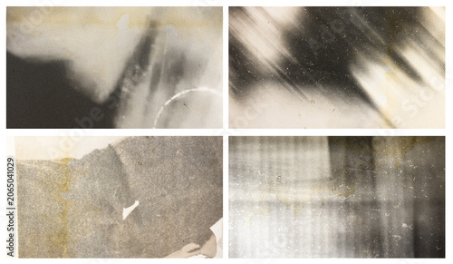 Foto Old vintage paper paper background texture set with torn rough edges