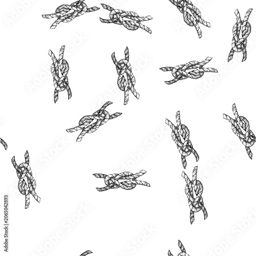 Foto seamless pattern clove rope knot hand drawn