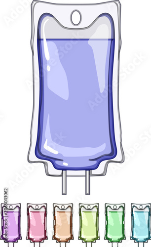 Canvas Print patient iv drip bag cartoon