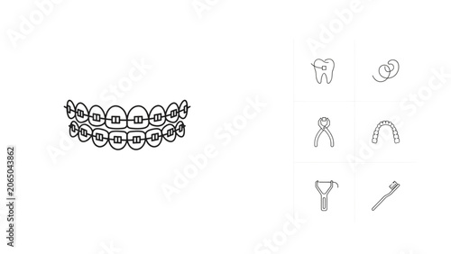 Photography Minimalist black and white illustration of four people holding hands in a circle