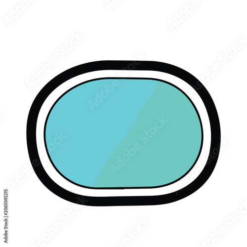 Abstract organic blob sticker frame isolated on white background
