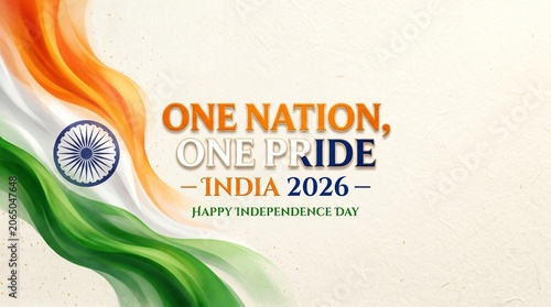 Vibrant india independence day poster with tricolor flag