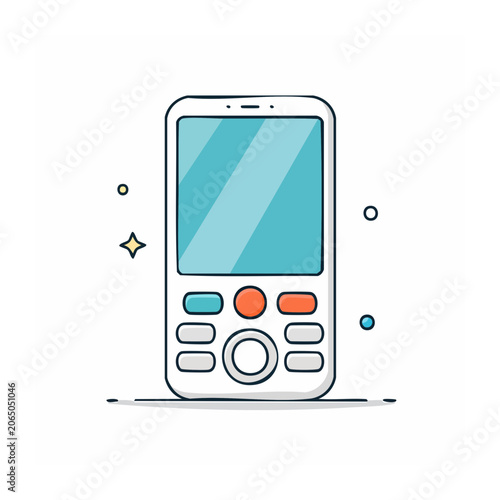 Flat design smartphone with app icons