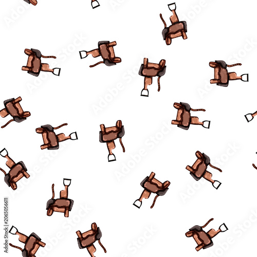 Foto pattern western saddle cartoon