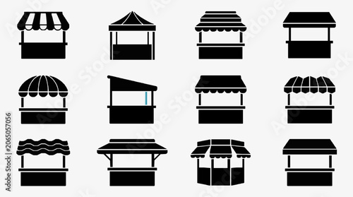 фотографія Traditional Japanese Shopfront Roof Styles.