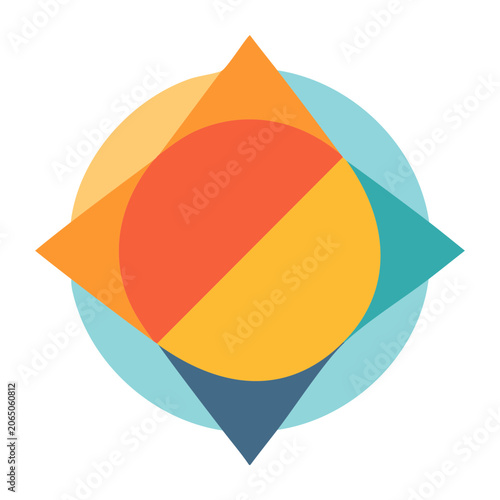 Flat design target with concentric rings