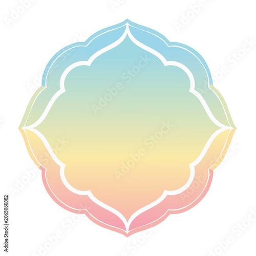 Pastel lotus flower mandala vector