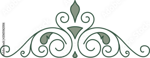 Elegant Decoratiove Vintage Ornate Flourish Element