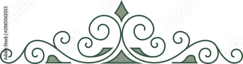 Elegant Decoratiove Vintage Ornate Flourish Element